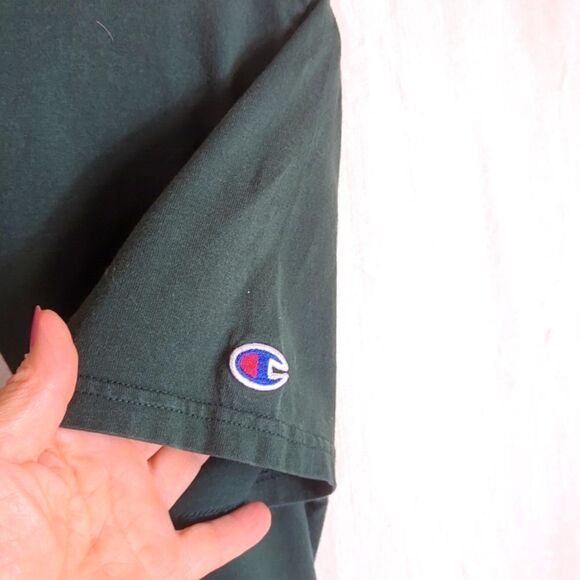 Pepperdine Champion Short Sleeve Green Tee Shirt Size Medium - Picture 4 of 5